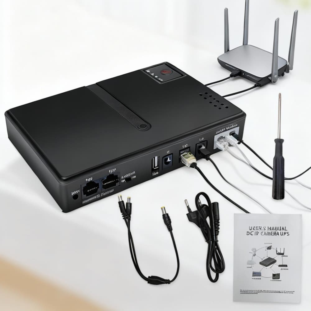 Fonte De Alimentação Ininterrupta DC UPS 5V 9V 12V Modem Óptico Monitoramento Adaptador De Backup Roteador WiFi