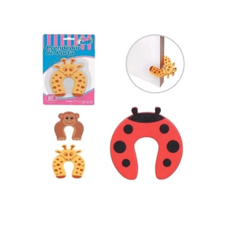 Kit 2 Travas Para Porta Art Baby Em EVA Com Bichinhos – Ideal Para Crianças E Pets