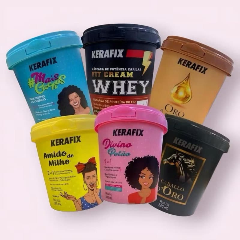 Máscaras Kerafix 500g - Cronograma capilar completo