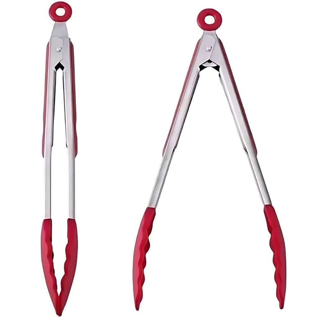 Kit 2 Pegadores de Inox 33cm – Pinça Profissional para Churrasco, Carne e Salada
