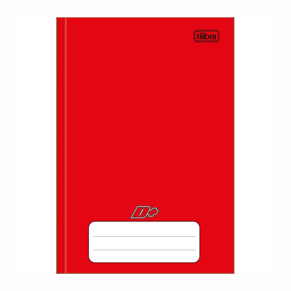 Caderno Universitario Brochura TILIBRA D+ Vermelho GRANDE 96 Folhas