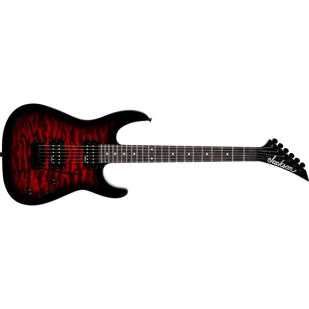 Guitarra Elétrica Jackson JS11Q Dinky Transparent Red com Tampo Quilted