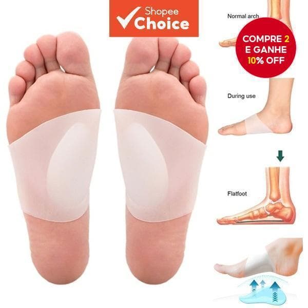 Palmilhas Ortopédicas com Suporte para Arco do Pé para Pés Chatos, Almofada Plana, Corretor de Pés Chatos, Suporte para