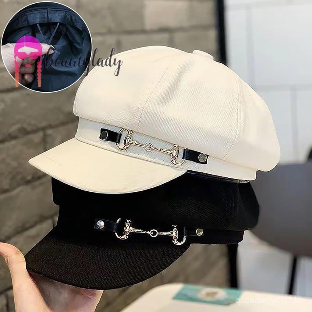 Boina de Inverno Feminina Bonita, Chapéu Vintage, Chapéu Feminino, Boné Newsboy Octogonal ATLU
