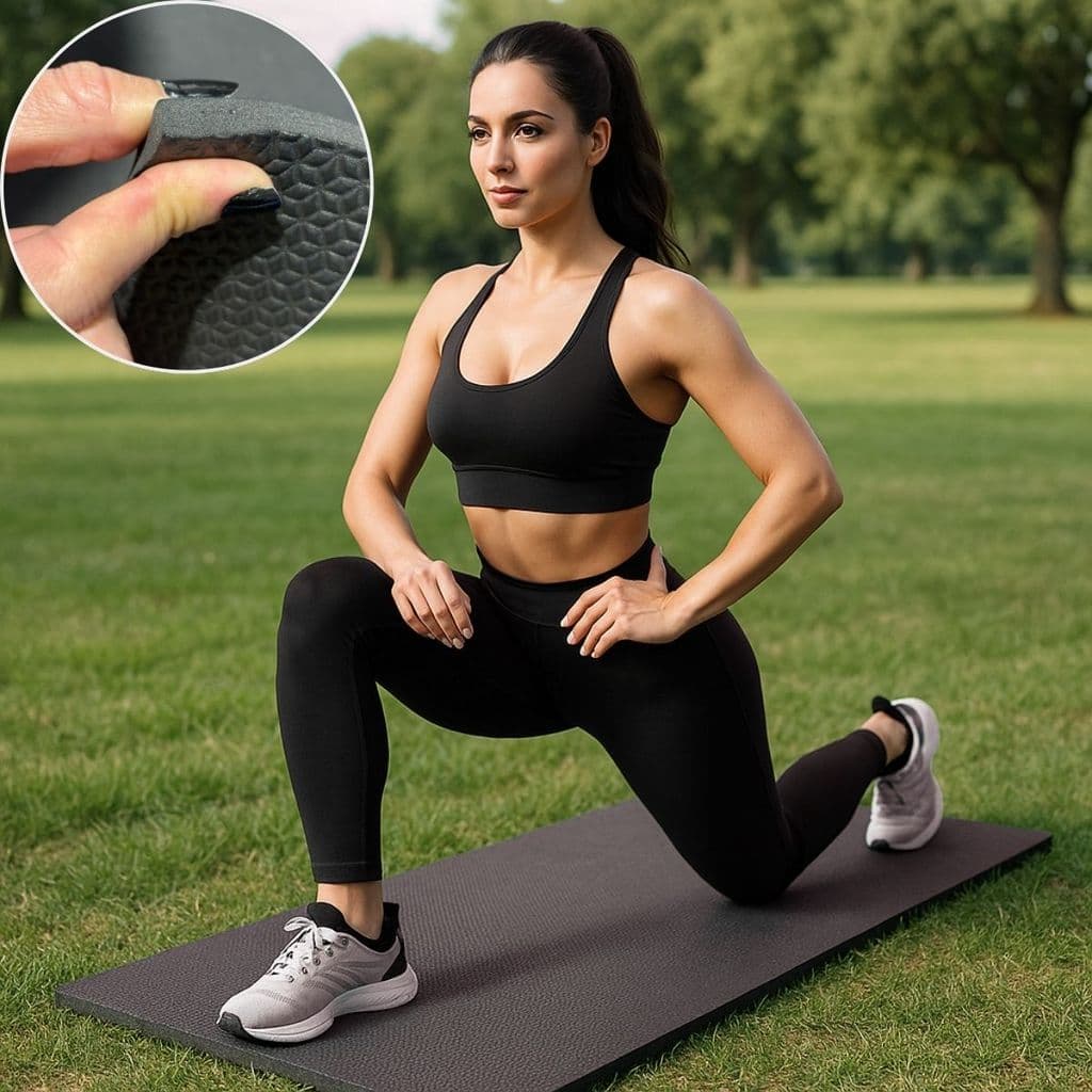 Colchonete EVA Fitness 100x50cm Esp 10mm Yoga Pilates Academia Escola Anti-Impacto Borracha Tapete