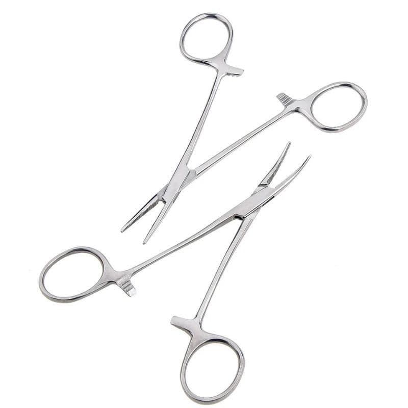 Pinça Hemostática Mosquito Reta/Curva Halstead 12cm Aço Inox procedimentos cirúrgicos