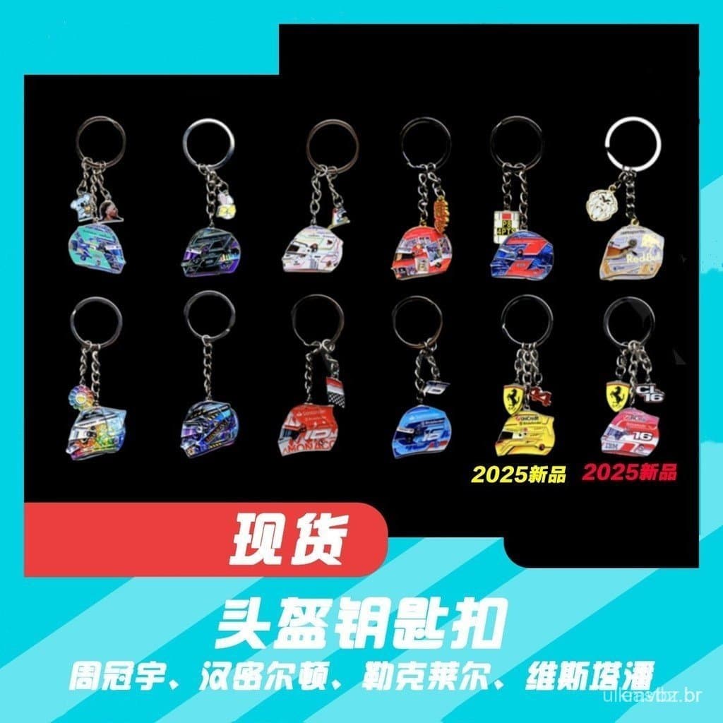 [Chaveiro] Chaveiro de Capacete de Corrida F1 2025 Leclerc Verstappen Hamilton Chaveiro Periférico de Acrílico MGYH
