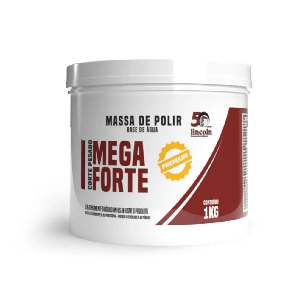 Massa de Polir Mega Forte Lincoln 1kg Corte Pesado