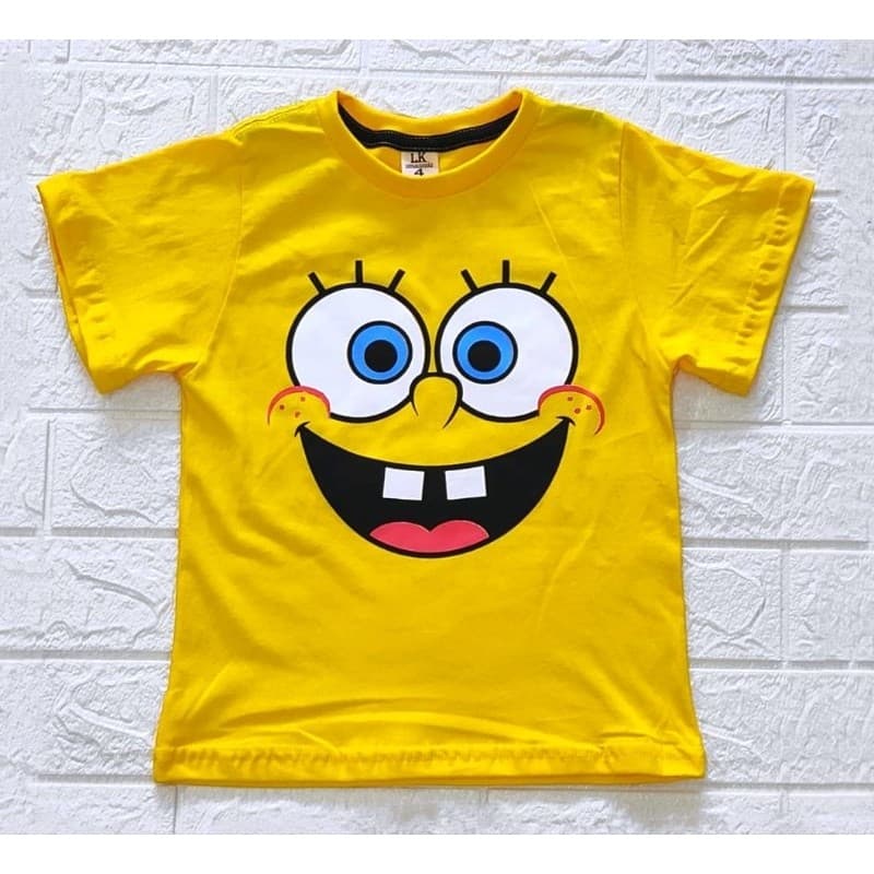 Camiseta Infantil Bob Esponja Patrick Manga Curta 100% Algodão