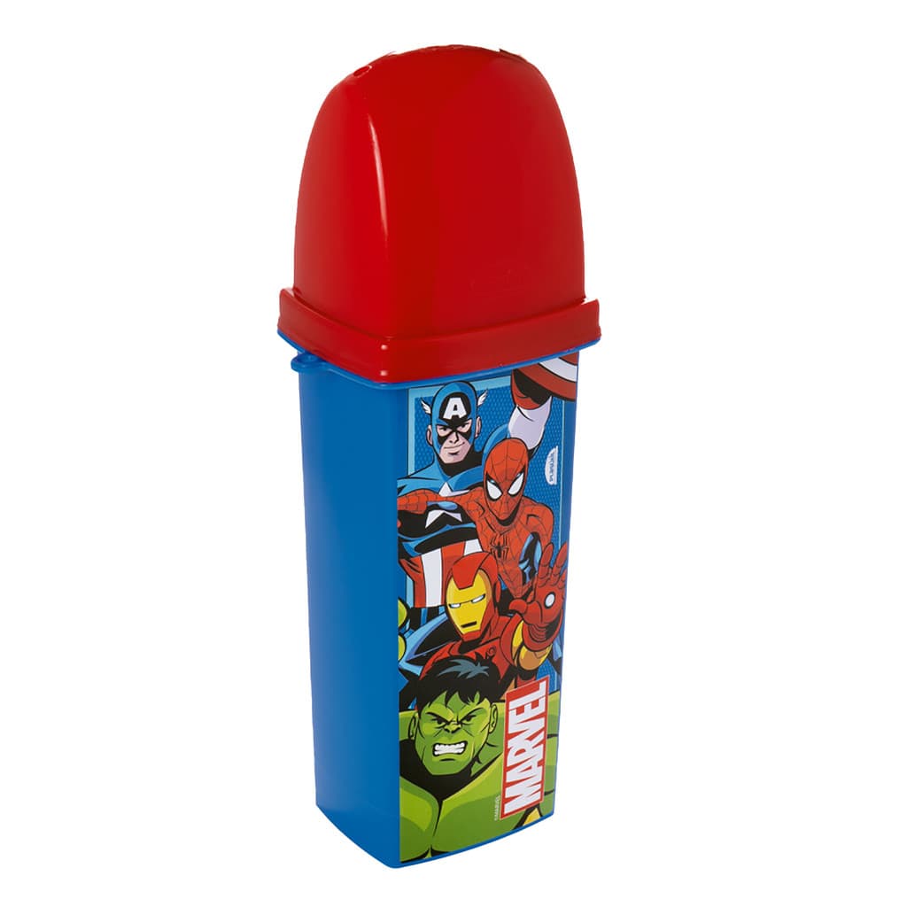 Porta Escova de Dente e Pasta Infantil Dental Case Vingadores Marvel Plasútil Escolar e Viagem