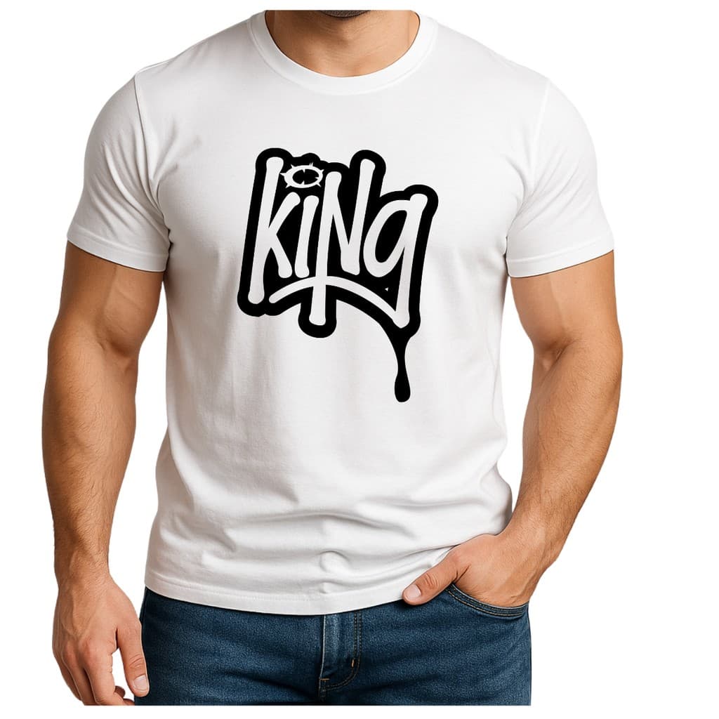 Camiseta Góspel Cristã Unissex King 100% Algodão Moda Cristã Estampa king Conforto e Estilo