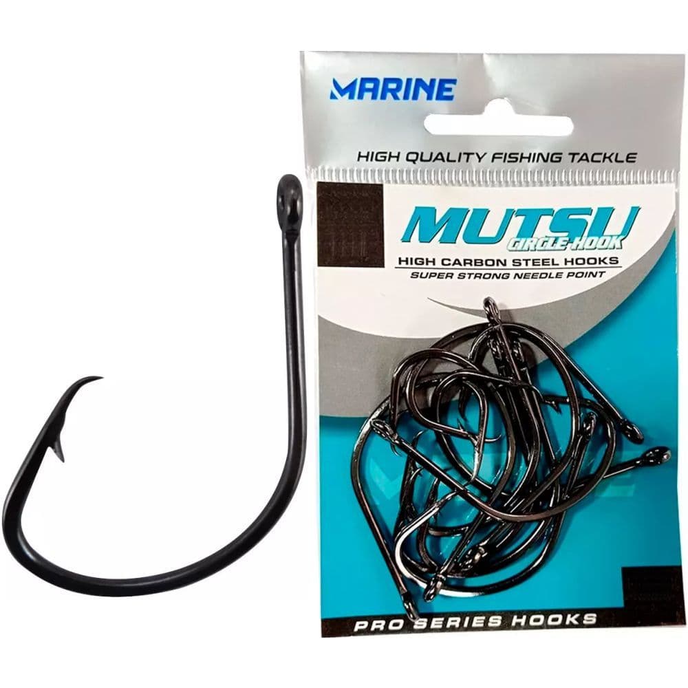 Anzol Marine Sports Mutsu Circle Hook Black Nickel 3/0 20 Unidades