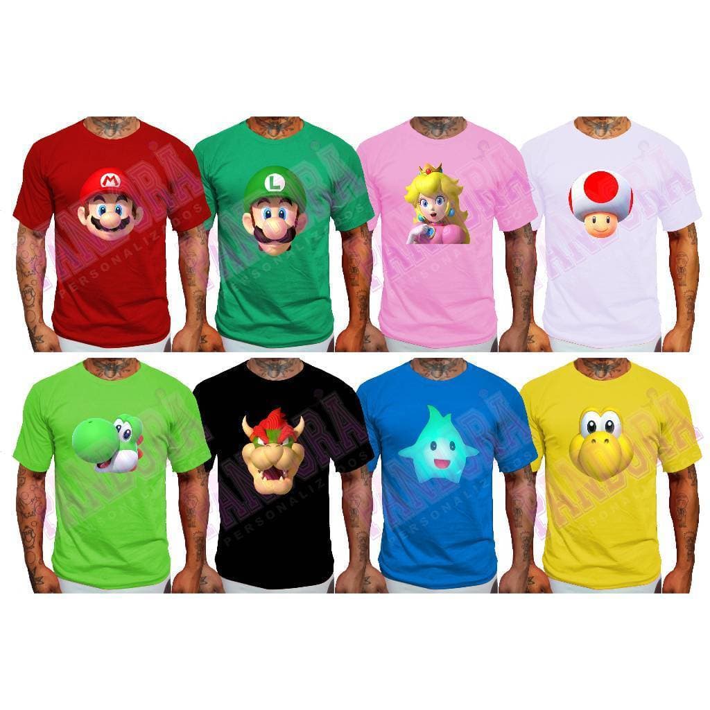 Camiseta Mario Bros Animada