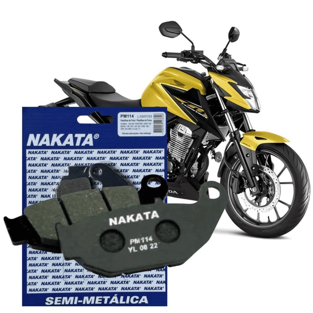 Pastilha Traseira Honda CB300F Twister 2023 2024 2025 2026 Nakata PM114