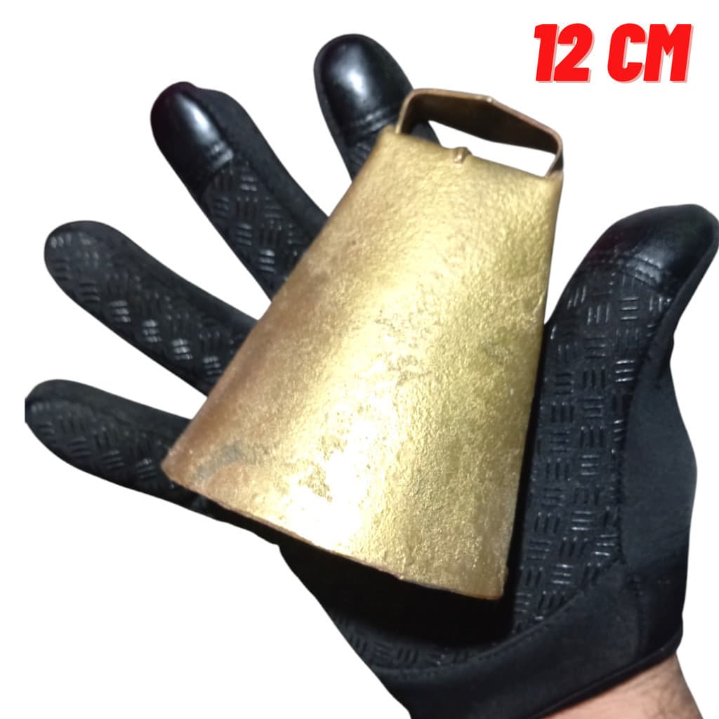 kit 5 Sino de latão Sincerro Cabras Bode Cabritos Bezerros Garrotes Boi Vaca Touro 12cm