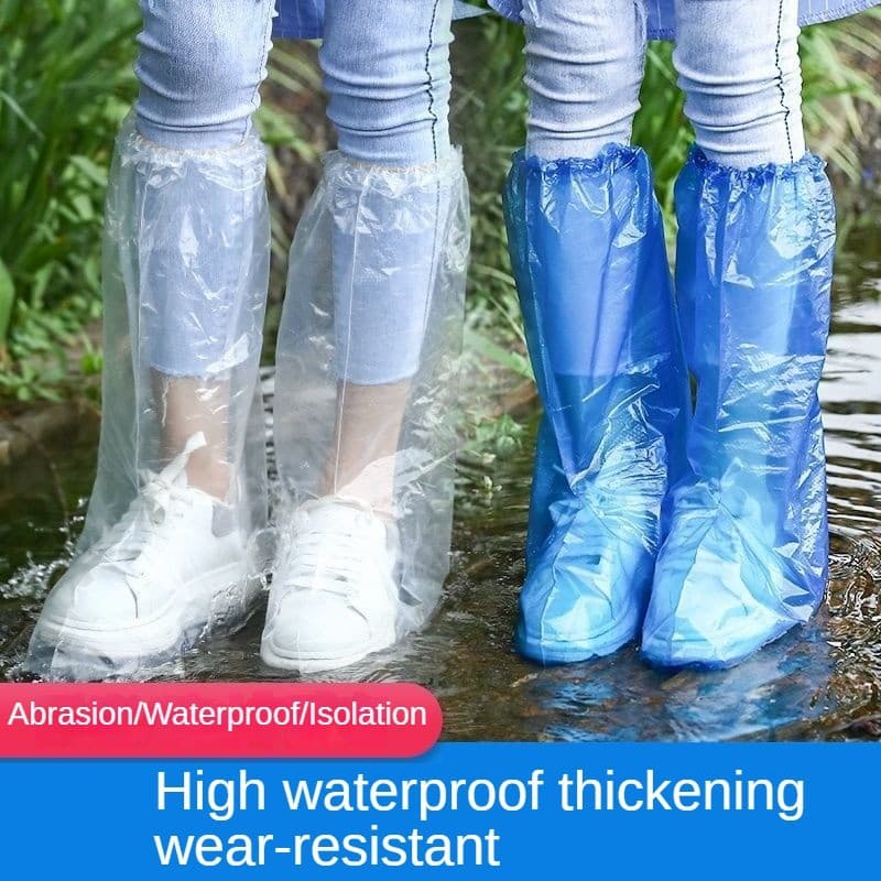 De Capas Descartáveis Para Sapatos De Chuva , Adultos E Crianças , Espessadas , Médias A Longas , Tubo Alto , PE , Antii