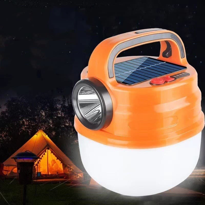 luz de emergência forte Lanterna multiuso portátil recarregável a luz solar 2 em 1