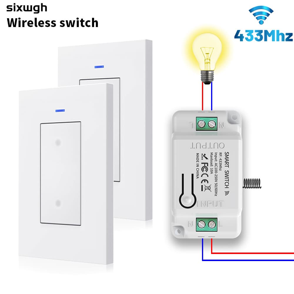 Conjunto De Interruptores Sem Fio RF 433Mhz Diy Interruptor Inteligente De Controle Remoto