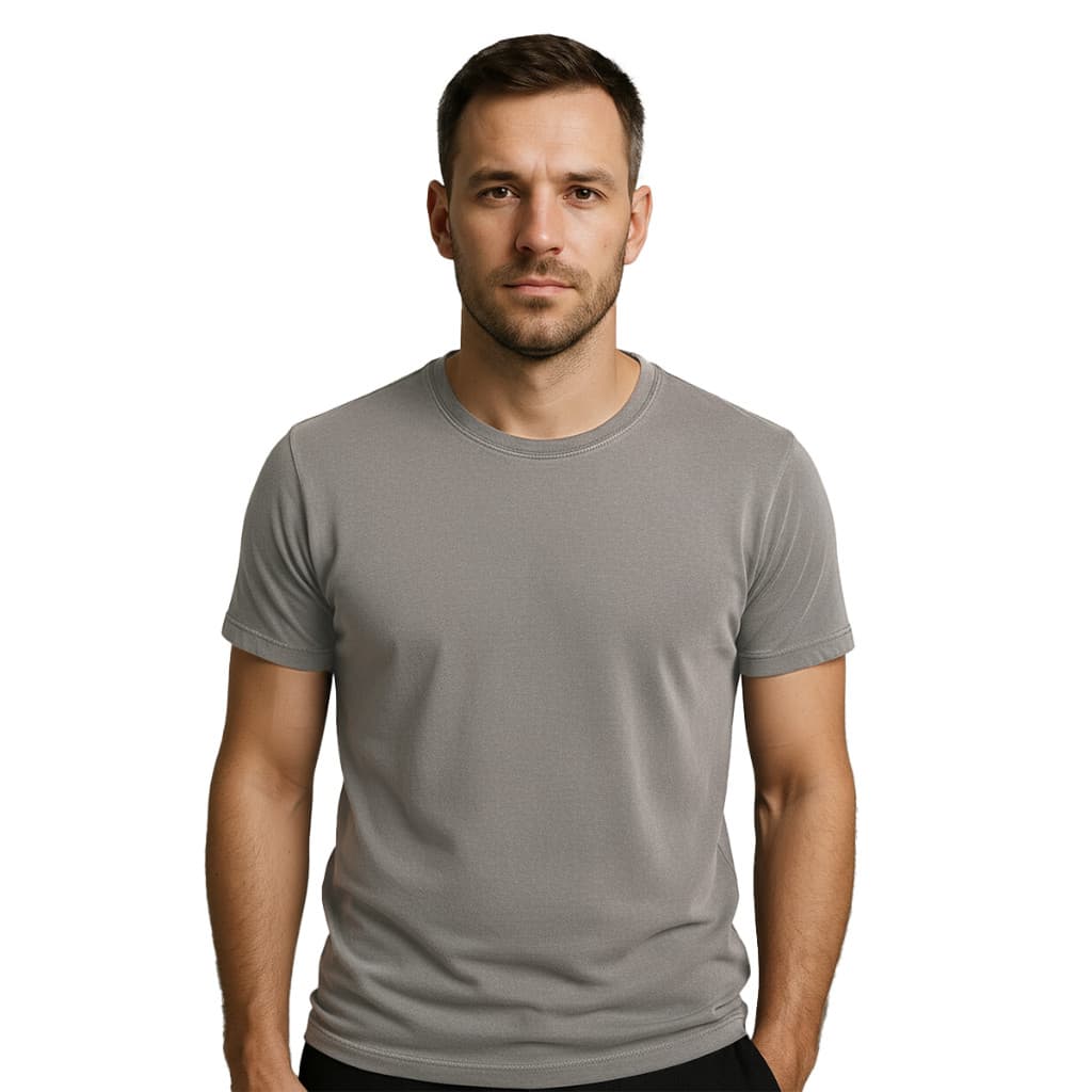 Camiseta Masculina Algodão T-Shirt Slim Gola Redonda Fio 30.1 Promoção