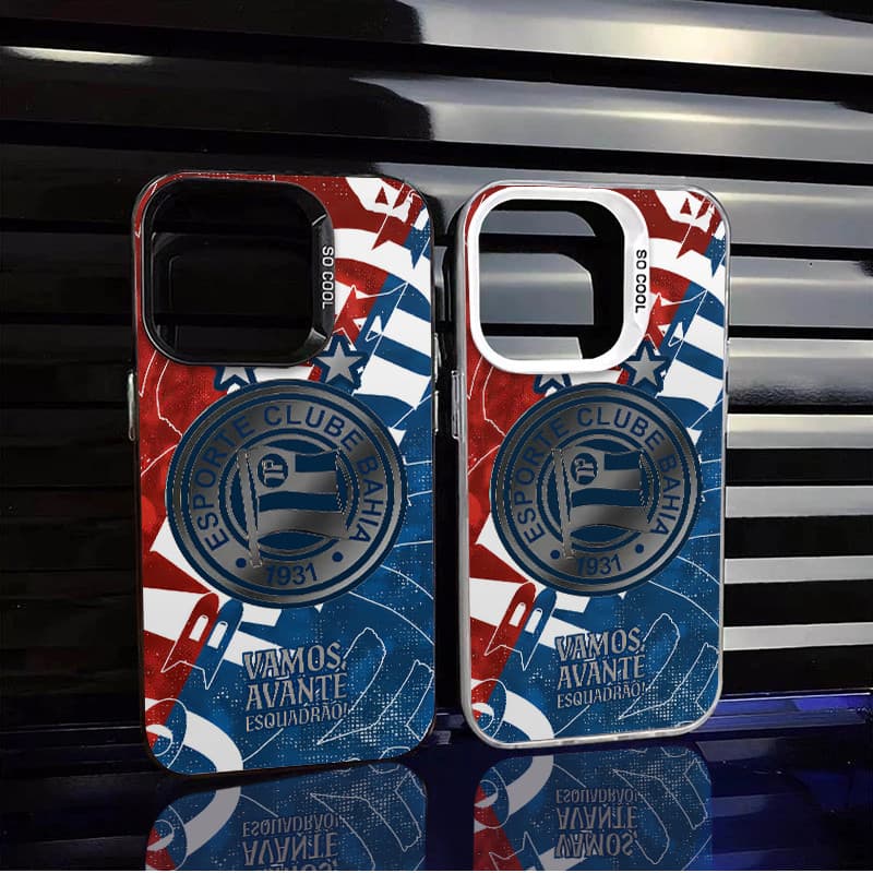 Capinha de celular Crachá Bahia futebol para iphone 13 normal 14 11 12 13 16 17 15 pro max 15 plus 14 Pro capa Capinha