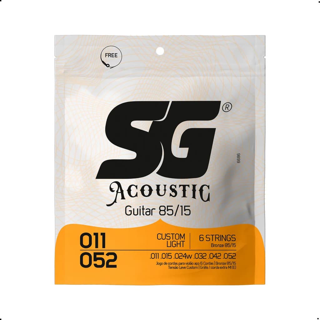 Encordoamento Cordas Violão Aço 0.11 SG Aço Bronze 85/15