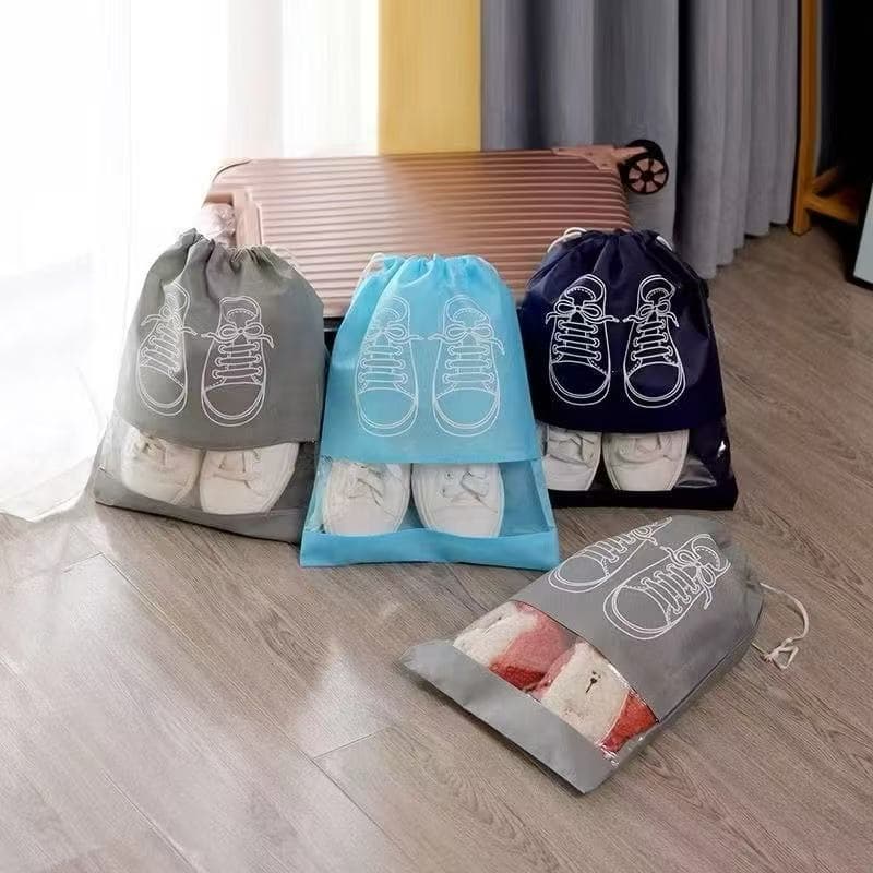 Organizador de Sapatos Viagem Impermeável Kit 5 Peças Bolsa Anti Umidade Portátil