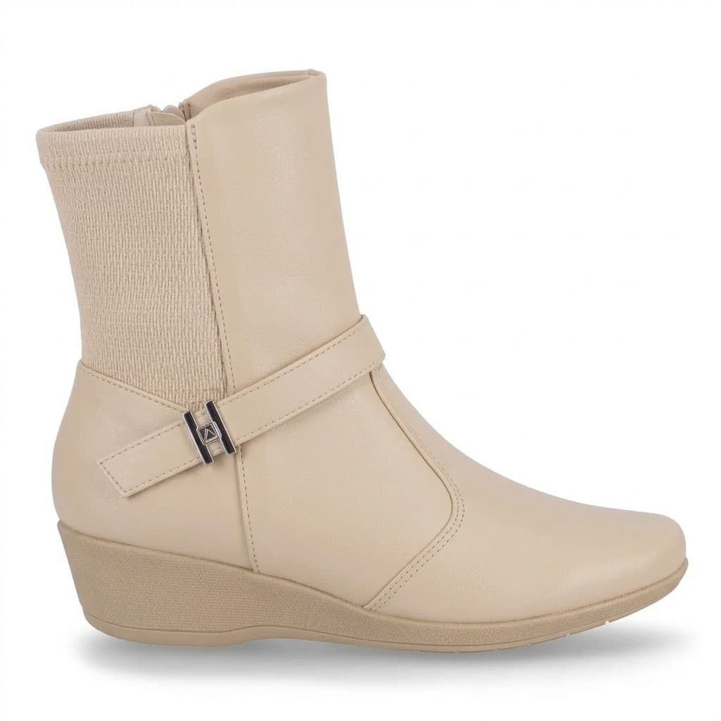Bota Feminina Piccadilly Cano Curto Anabela 143250