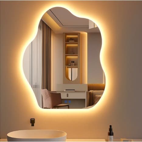 Espelho Organico Grande banheiro Espelho Para Sala  Salão Quarto Espelho Decorativo