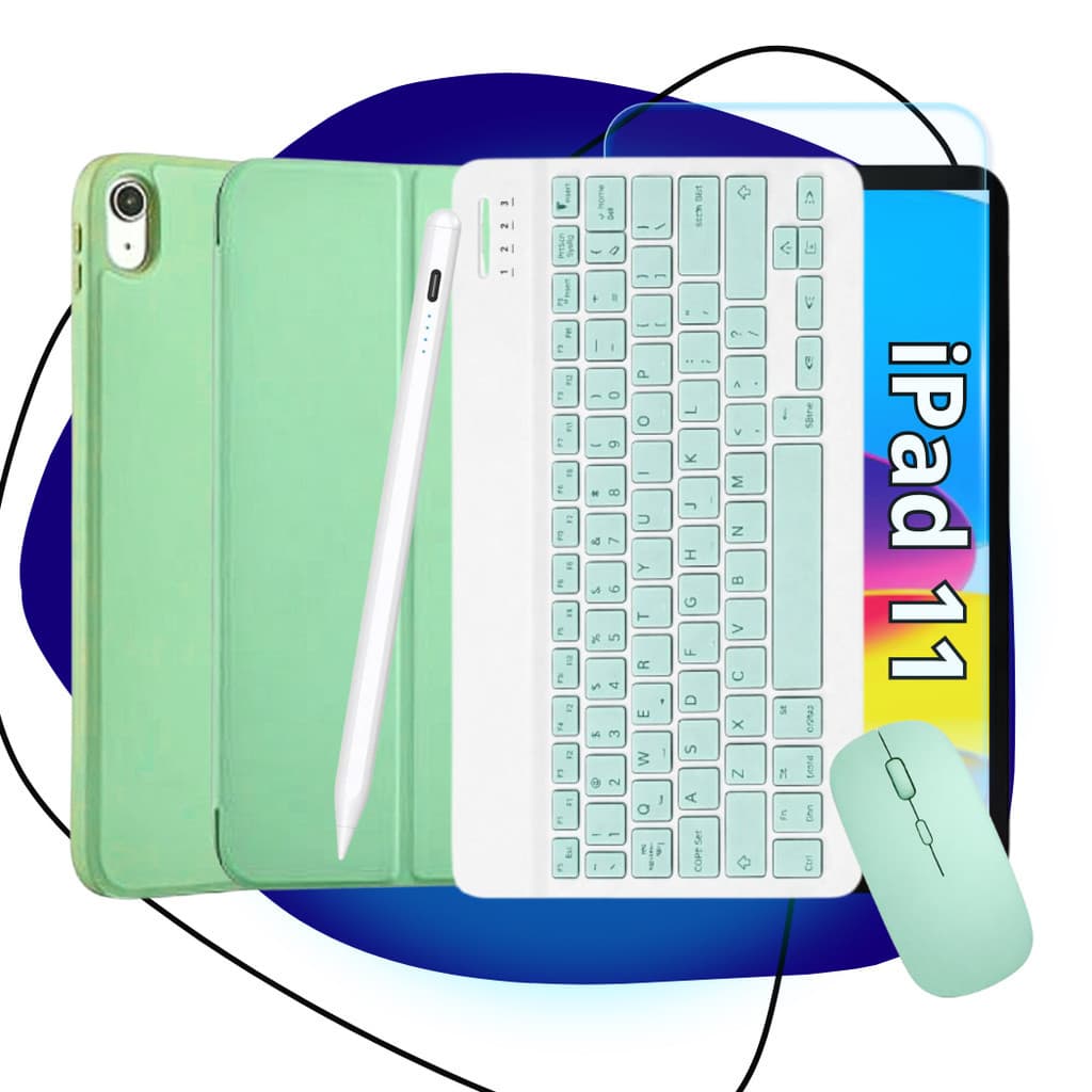 Kit Para iPad 11 (A16) Capa Smart + Caneta Touch Stylus + Película
