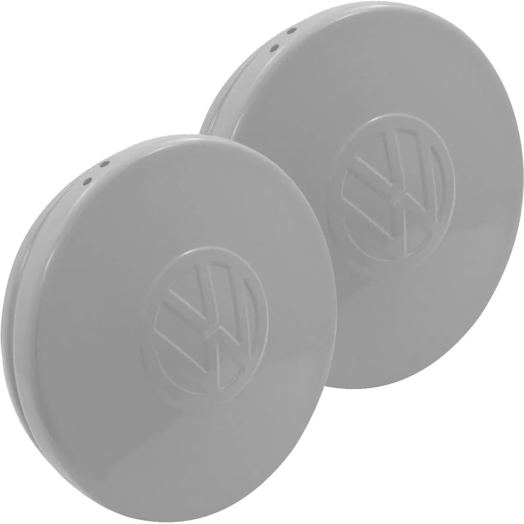 Par Calota Metal Cinza Centro Roda Aço 13 Boca Fogão VW Gol Parati Voyage Saveiro Até 1994