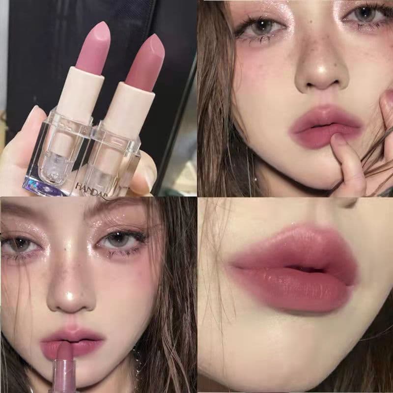 Desejo Puro Cor Diabo!Ins Super Hot Matte Velvet Matte Batom Batom Pasta de Feijão Fumado Cor Picada Taro Rosa Cor