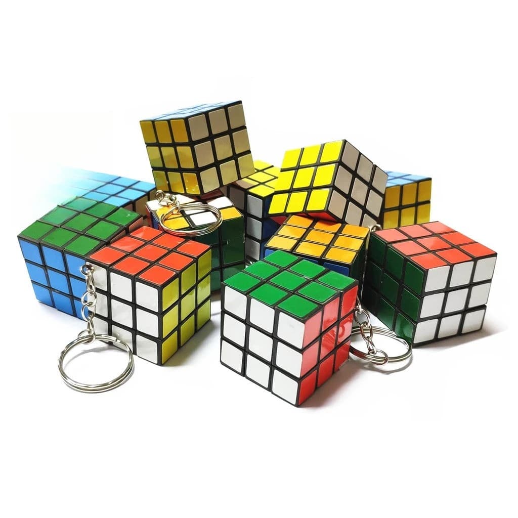 Kit 12/24  Chaveiro Mini Cubo Magico 3cm Para Lembrancinhas