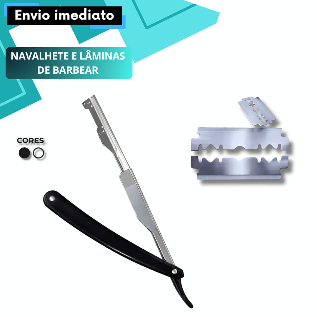 Navalhete Para Barbeiro Uso Doméstico Dia a Dia Com Lâminas Descartáveis Alta Qualidade