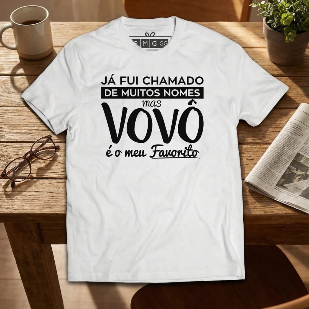 Camiseta Vovô Presente Dia Dos Pais Frase Avô Nomes