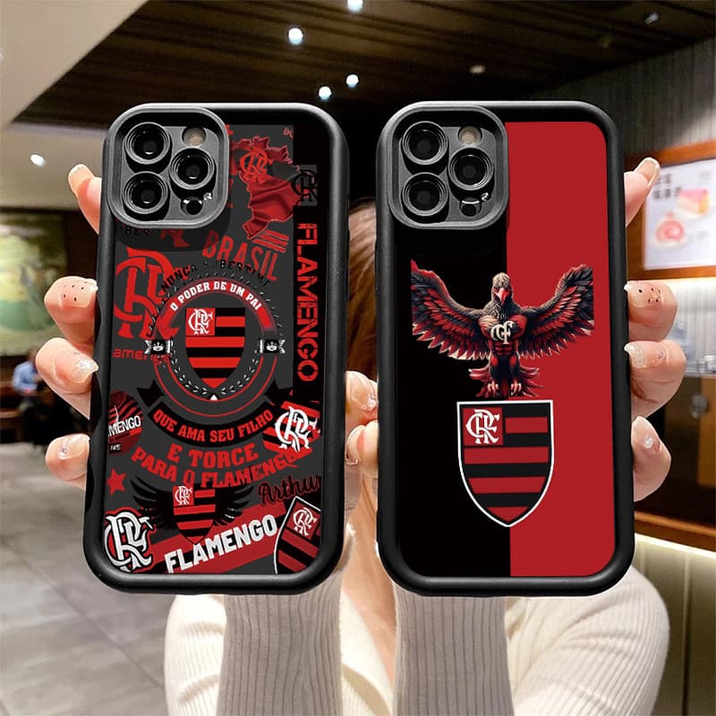 Capinha Capa de silicone Anti-impacto Estilo de futebol para iPhone XR 11 12 13 14 15 16 17 pro max plus case