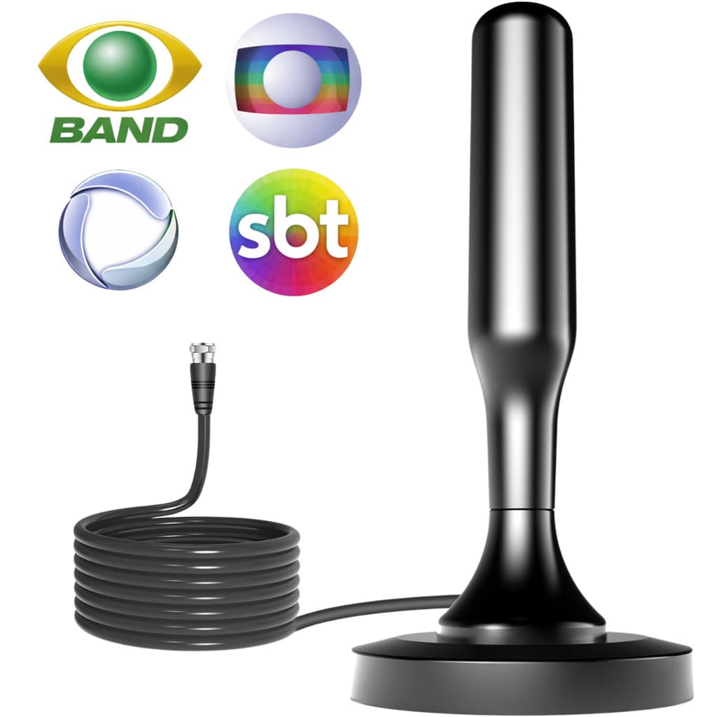 Antena Digital Para Tv Imagem HD Ótimo Sinal Portátil Alto Alcance e Definição