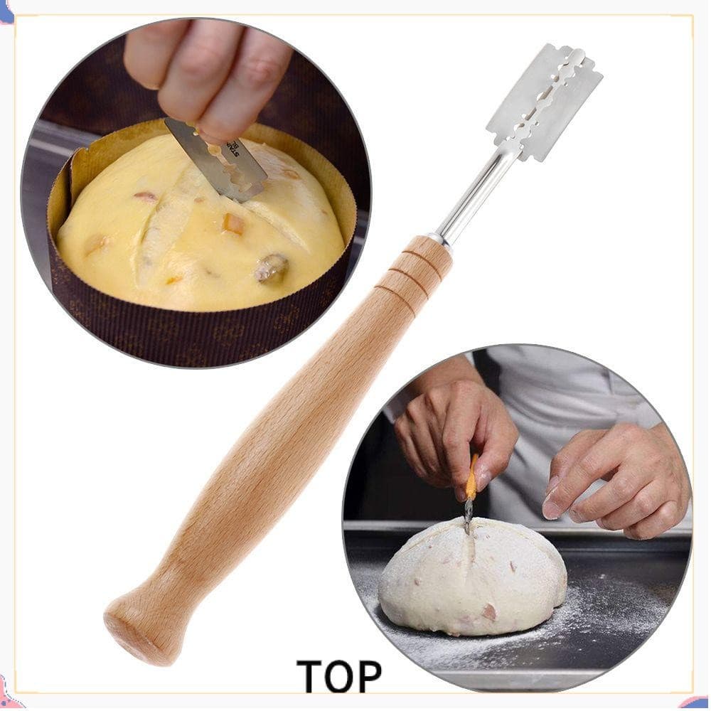 Cortador de pão Baguette faca europeia faca de planejamento de pão doméstico ferramenta útil lâmina substituível