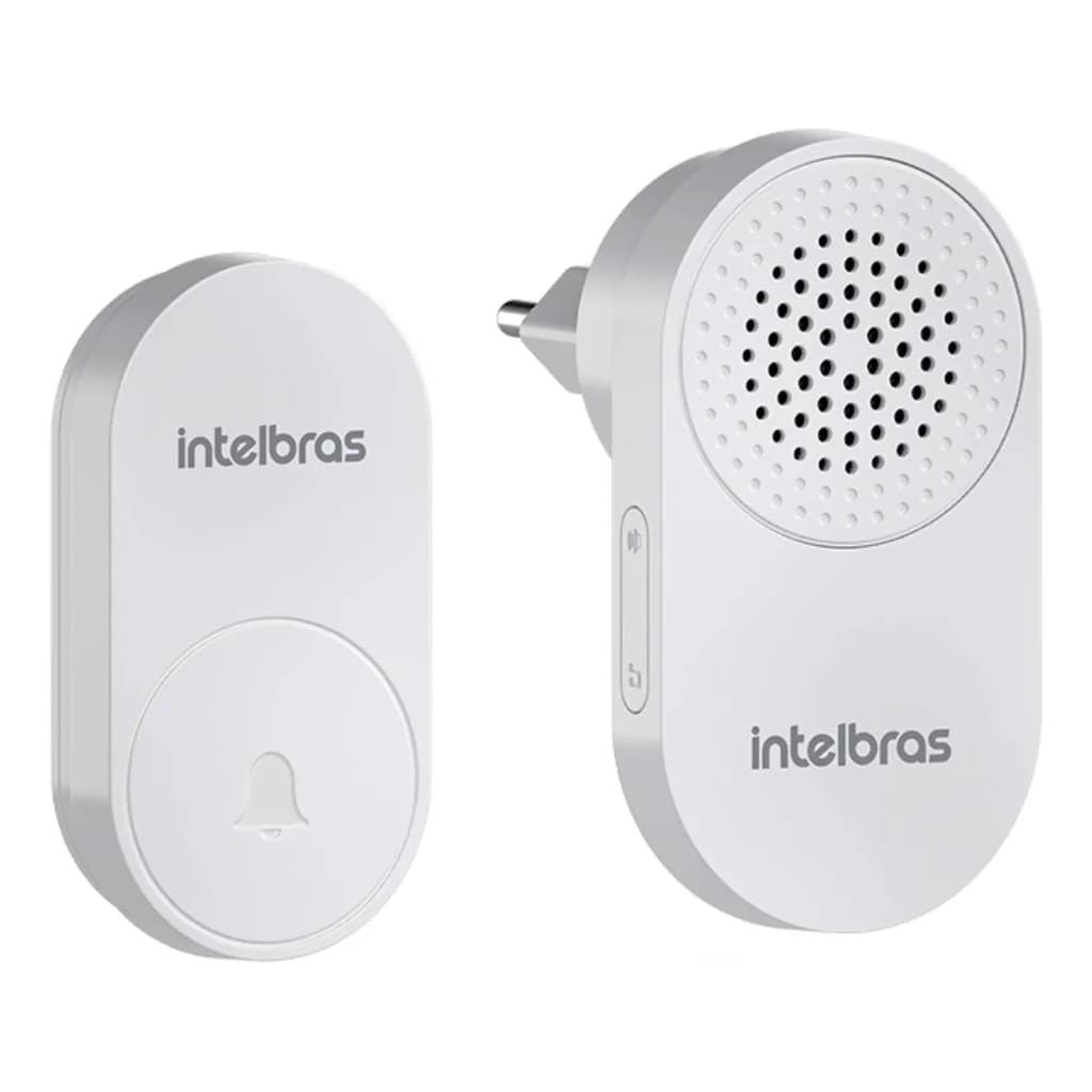 Campainha Intelbras Sem fio CIK102 Não Precisa de Bateria Branca Bivolt