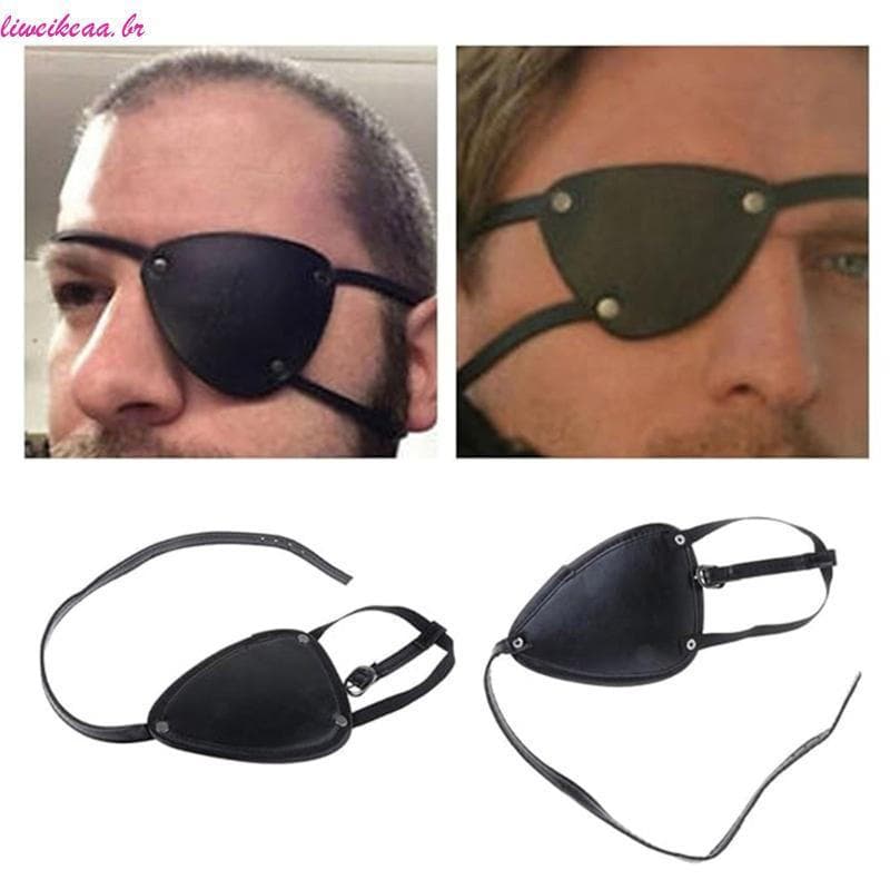Liweikea Steampunk Medievals Cavaleiros Piratas Tapa-Olhos Couro Para Os
