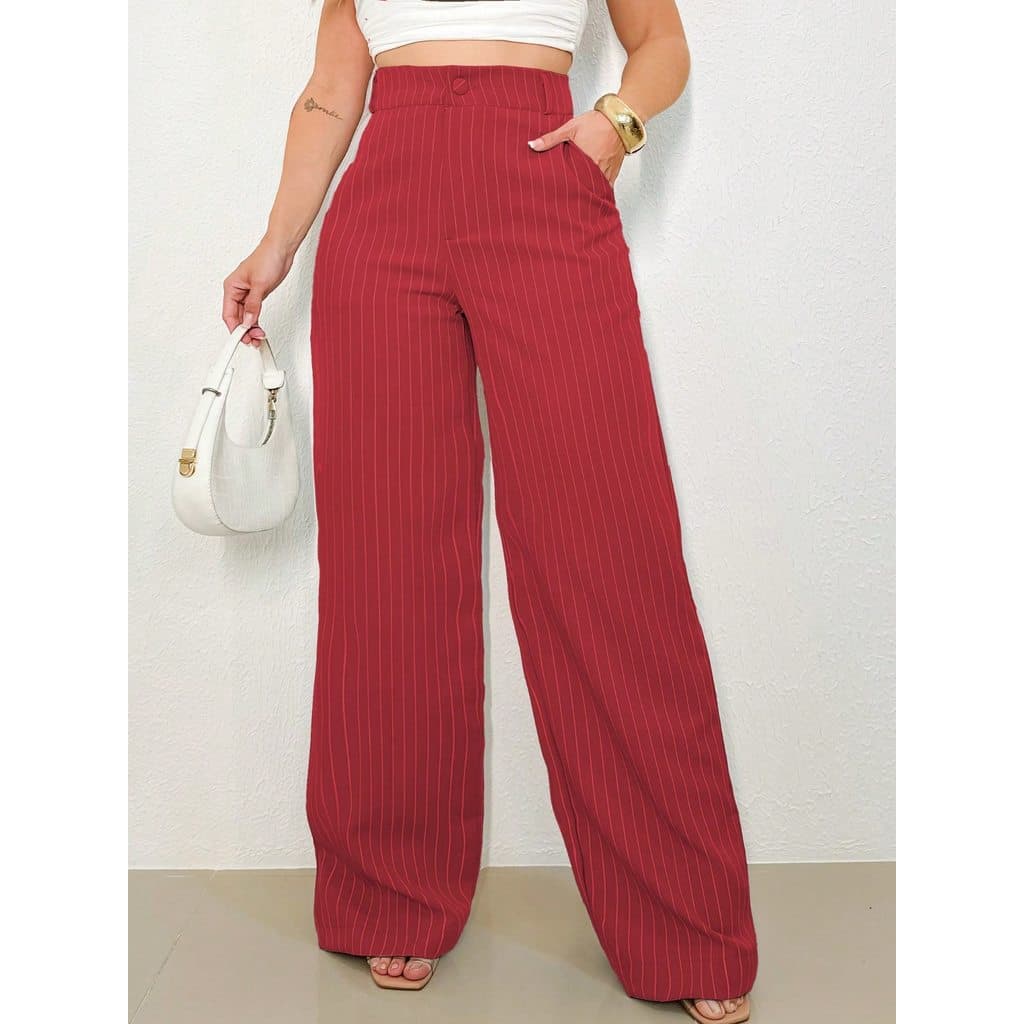 A&DD MODA, REF: H932(PLUS SIZE)  -  Calça listrada feminina plus size, plus size estilosa, cintura alta