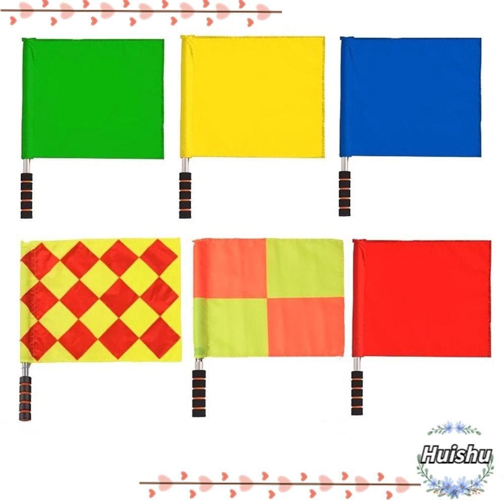 Bandeiras HUISHU Linesman , Bandeira De Árbitro Profissional Multicolorida , À Prova D'água Com Esponjas , Emissoras De