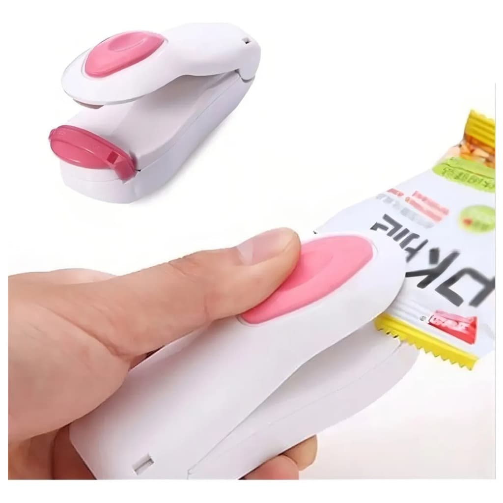 Mini Seladora Manual portátil– Fecha Embalagens de Salgadinhos e Alimentos