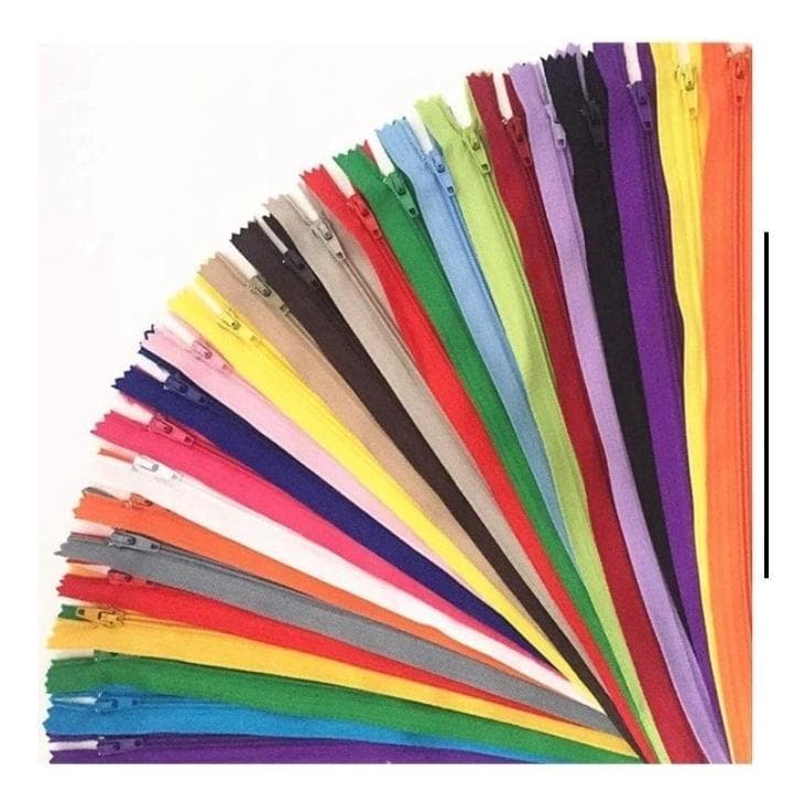 Kit 20 Zíperes de Nylon Nº 3 – 18cm (Cores Sortidas)