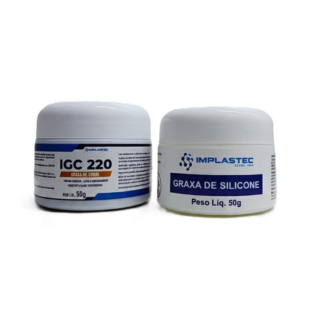 Kit Graxa Silicone Dielétrica + Graxa Cobre IGC 220 Alta Temperatura