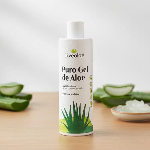 Gel de Aloe Puro Natural babosa original Face Corpo Cabelo aromaterapia 500ml - Livealoe