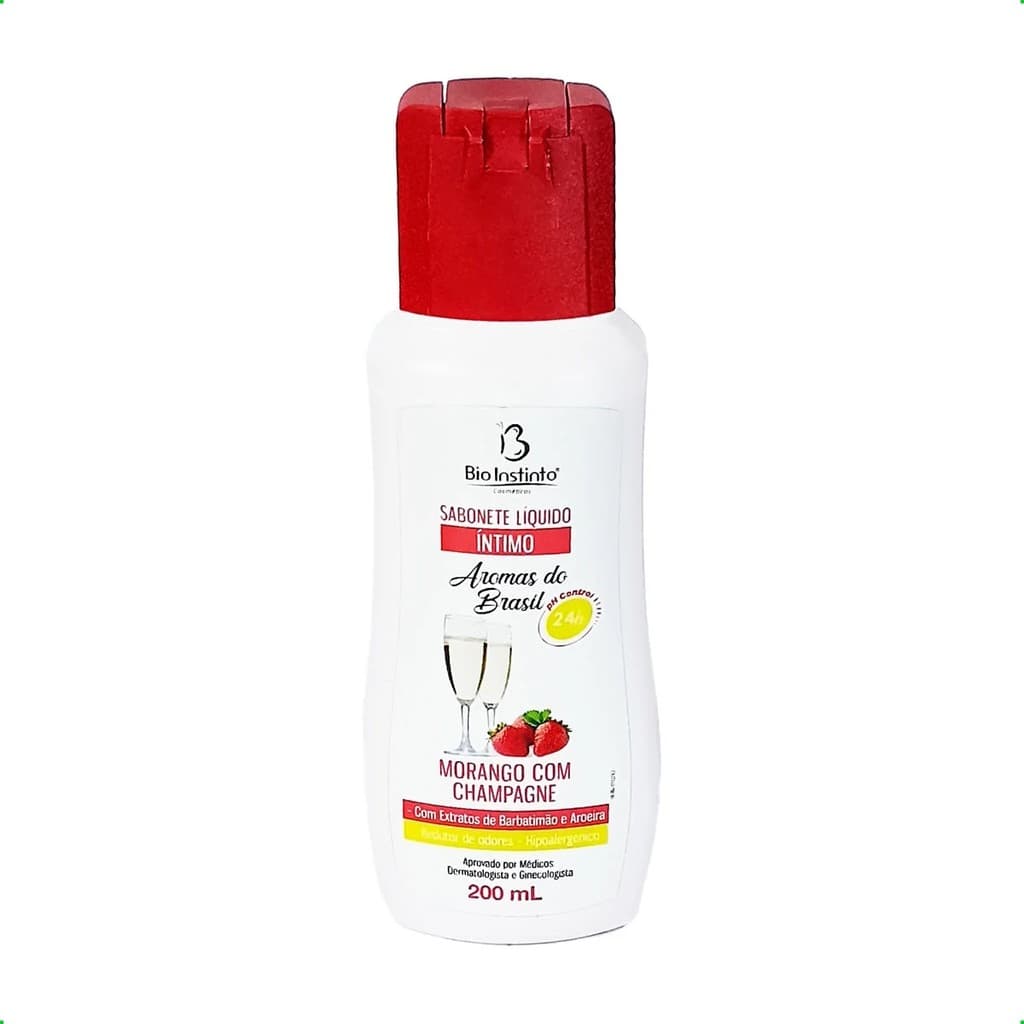 Sabonete líquido Intimo Morango Com Champagne Bio 200ml