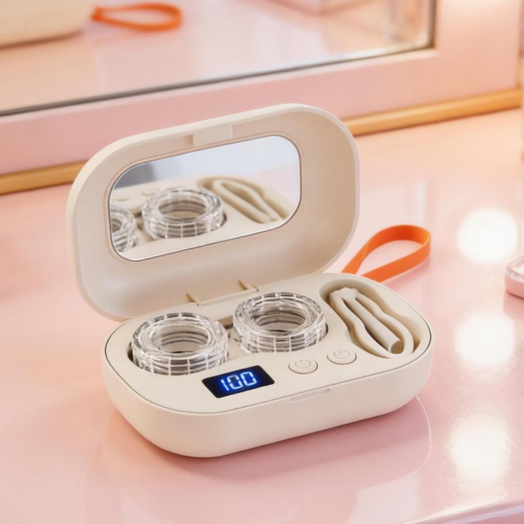 Máquina De Limpeza De Lentes De Contato , Estojo Ultrassônico Com Carregador Usb Para Cuidados Diários chwuiebr