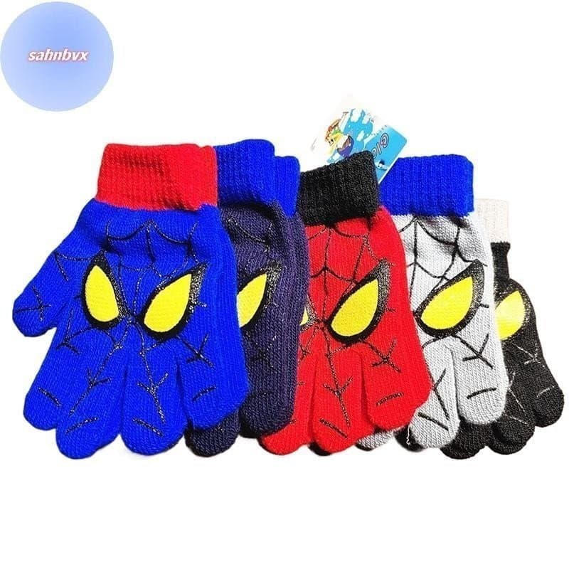 1 Par Moda Spiderman Inverno Crianças Luvas Quentes Anime Dos Desenhos Animados Para Meninos Meninas Bonito À Prov
