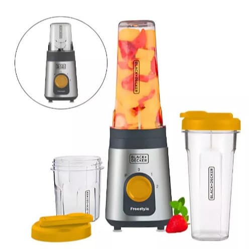 Liquidificador Portátil BlackDecker Lp320 Blender Inox Com Jarra de Plástico 300w 127v 220v Compacto