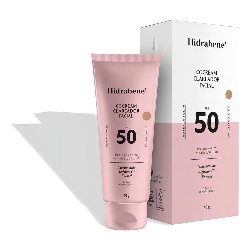 Hidrabene Clareador Protetor Solar Facial Tonalizante Fps 50